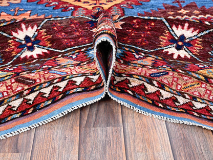 Blue 10'1" x 13'4" Kazak Hand knotted Wool Rug - Sku: O0563