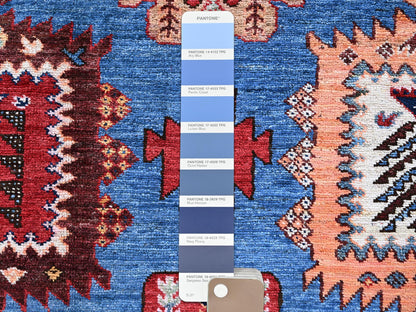 Blue 10'1" x 13'4" Kazak Hand knotted Wool Rug - Sku: O0563