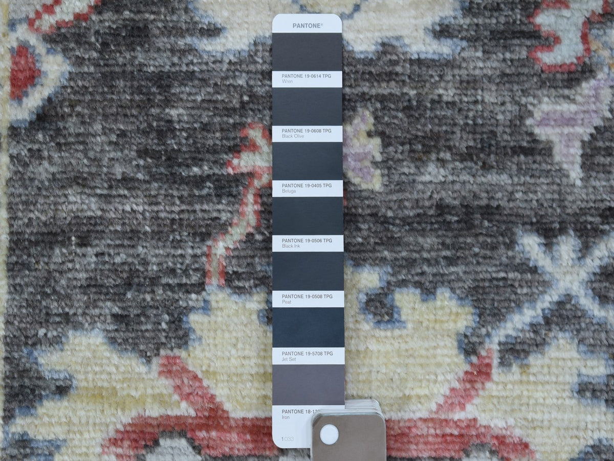 Oushak Oushak hand-knotted wool runner in Black & Charcoal Black, 2'10" x 9'10" — SKU O056596 (view 3)