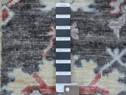 Oushak Oushak hand-knotted wool runner in Black & Charcoal Black, 2'10" x 9'10" — SKU O056596 (view 3)