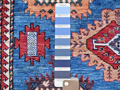 Blue 9'11" x 13'6" Kazak Hand knotted Wool Rug - Sku: O0565