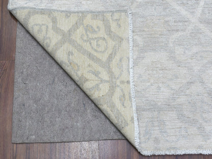 Ivory 8'0" x 9'9" Oushak And Peshawar Hand knotted Wool Rug - Sku: O056732