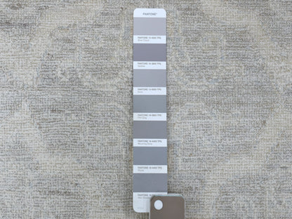 Ivory 8'0" x 9'9" Oushak And Peshawar Hand knotted Wool Rug - Sku: O056732