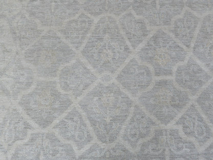Ivory 8'0" x 9'9" Oushak And Peshawar Hand knotted Wool Rug - Sku: O056732