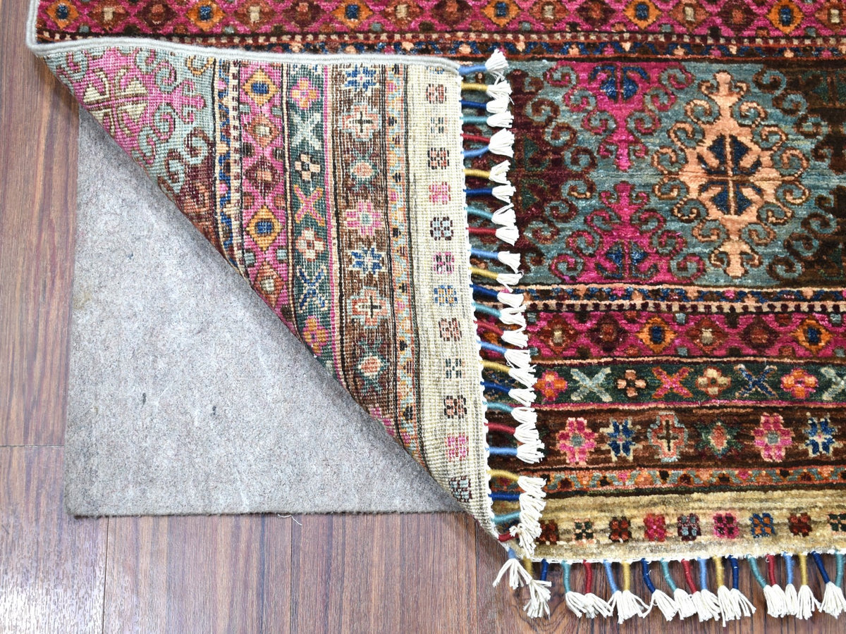 Kazak Kazak hand-knotted wool runner in Beige, 2'9" x 7'10" — SKU O056807 (view 2)