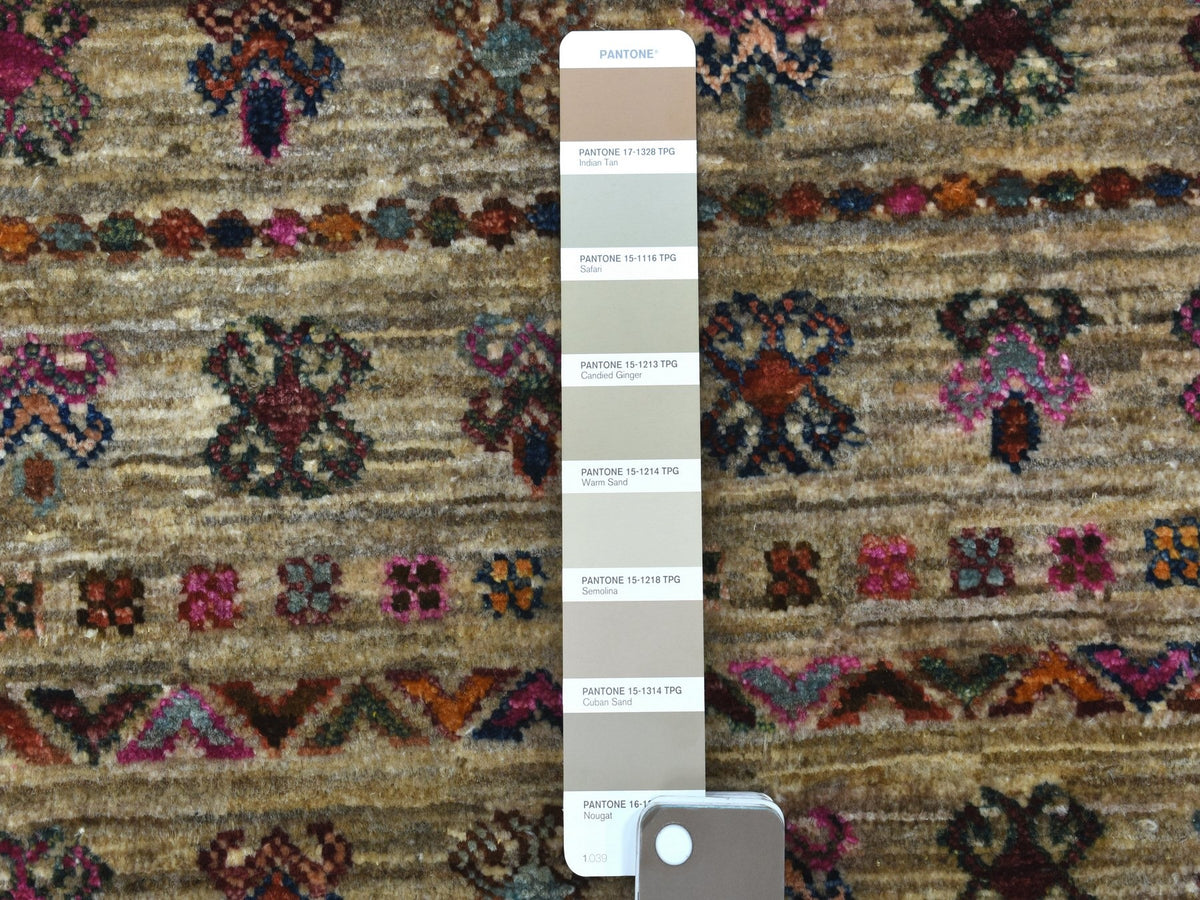 Kazak Kazak hand-knotted wool runner in Beige, 2'9" x 7'10" — SKU O056807 (view 3)