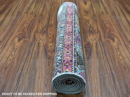 Kazak Kazak hand-knotted wool runner in Beige, 2'9" x 7'10" — SKU O056807 (view 4)