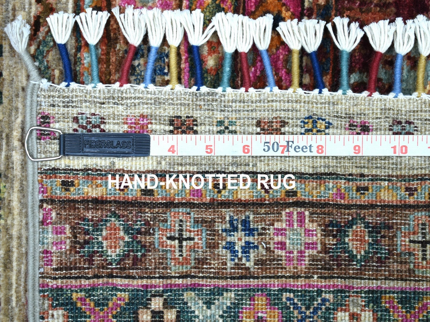 Kazak Kazak hand-knotted wool runner in Beige, 2'9" x 7'10" — SKU O056807 (view 6)