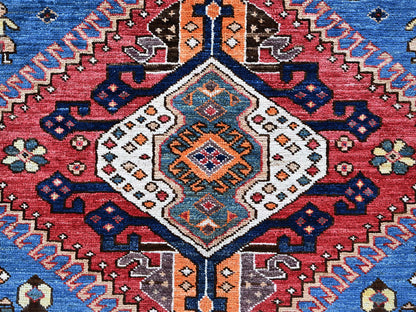 Blue 9'3" x 11'7" Kazak Hand knotted Wool Rug - Sku: O0568