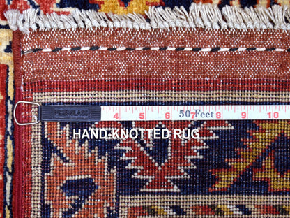 Red 2'8" x 9'7" Tribal Hand knotted Wool Rug - Sku: O056929