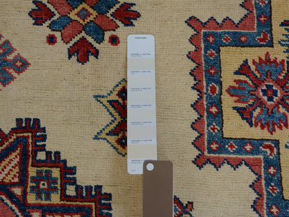 Ivory 8'8" x 12'0" Kazak Hand knotted Wool Rug - Sku: O057055