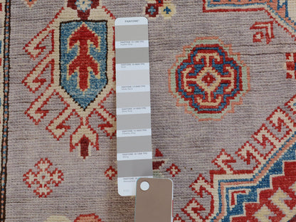 Grey 3'10" x 6'0" Tribal Hand knotted Wool Rug - Sku: O057069