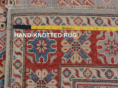 Grey 3'10" x 6'0" Tribal Hand knotted Wool Rug - Sku: O057069