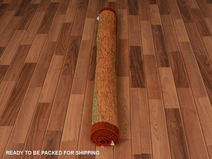 Red 4'9" x 8'0" Flatweave / Kilim Hand woven Wool Rug - Sku: O057500