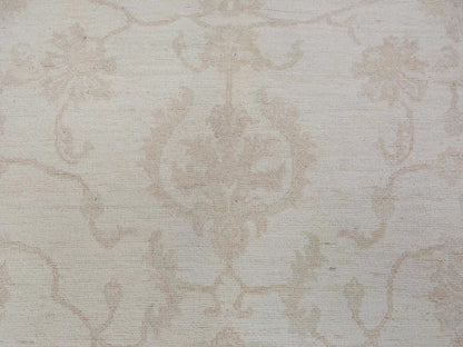 Ivory 8'0" x 9'6" Oushak And Peshawar Hand knotted Wool Rug - Sku: O057538