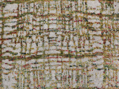 Grey 2'6" x 11'9" Modern / Contemporary Handloom Wool/Silk Rug - Sku: O058115