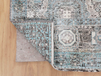 Brown 3'1" x 5'0" Mamluk Hand knotted Wool/Silk Rug - Sku: O058195