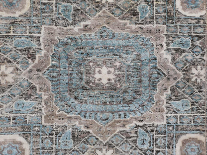 Brown 3'1" x 5'0" Mamluk Hand knotted Wool/Silk Rug - Sku: O058195