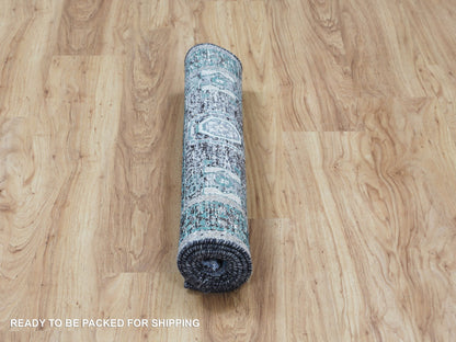 Brown 3'1" x 5'0" Mamluk Hand knotted Wool/Silk Rug - Sku: O058195