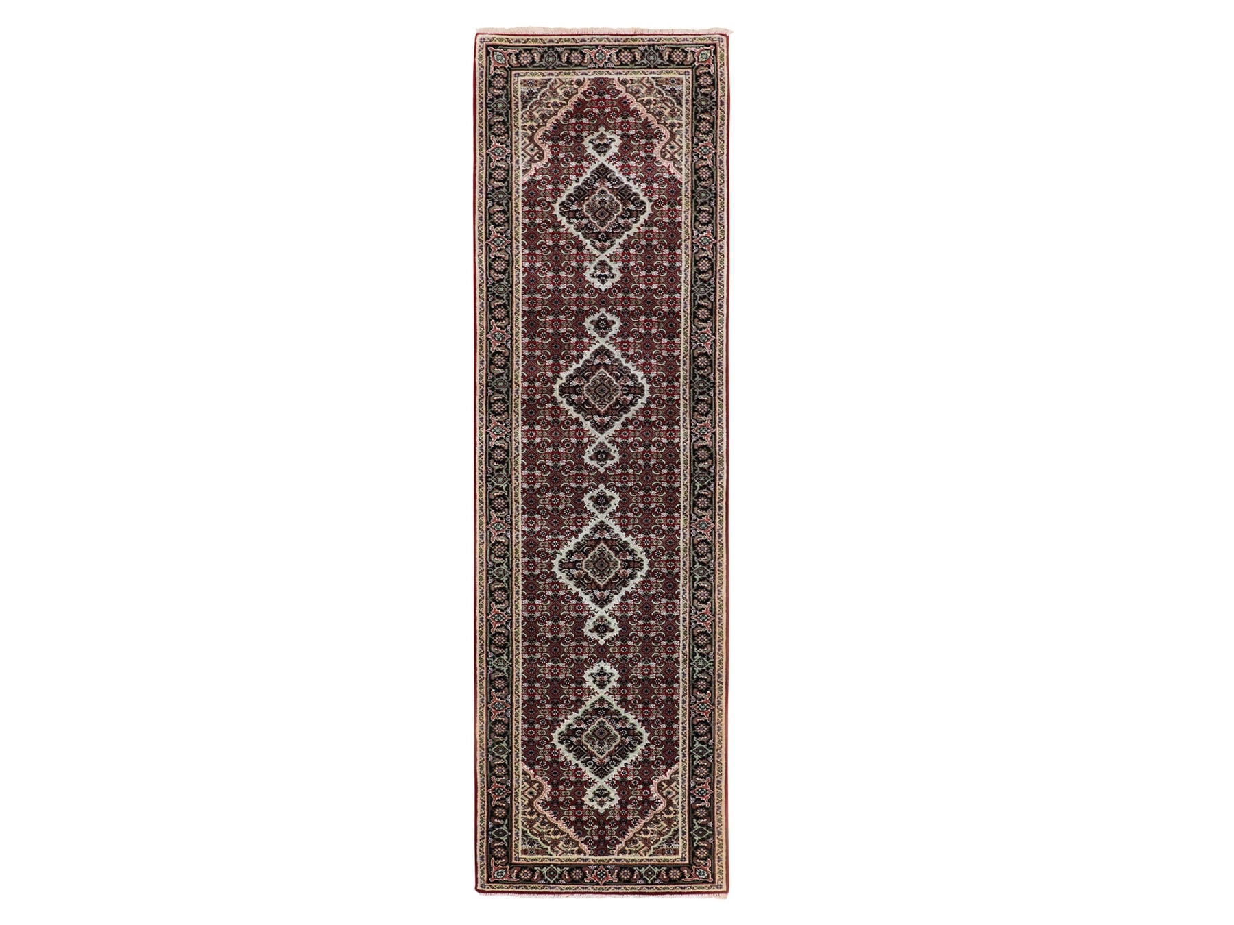 Red 2'8" x 10'1" Traditional Hand knotted Wool Rug - Sku: O058319