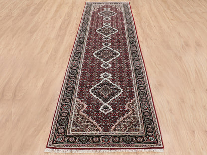 Red 2'8" x 10'1" Traditional Hand knotted Wool Rug - Sku: O058319