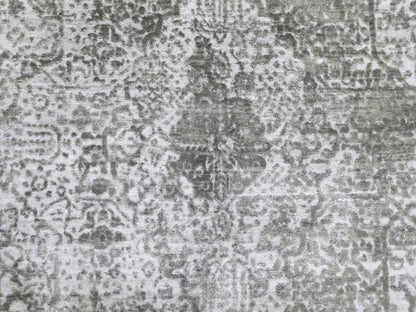 Grey 6'0" x 9'0" Transitional Hand knotted Wool/Silk Rug - Sku: O058339