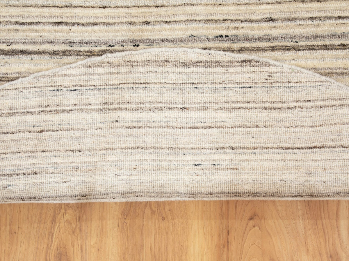 Hand-Loomed hand-knotted wool rug in Beige, 6' x 6' — SKU O058354 (view 3)