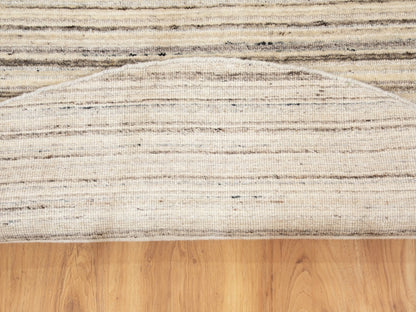 Hand-Loomed hand-knotted wool rug in Beige, 6' x 6' — SKU O058354 (view 3)