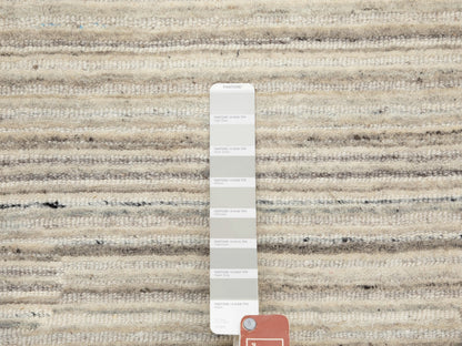 Hand-Loomed hand-knotted wool rug in Beige, 6' x 6' — SKU O058354 (view 4)