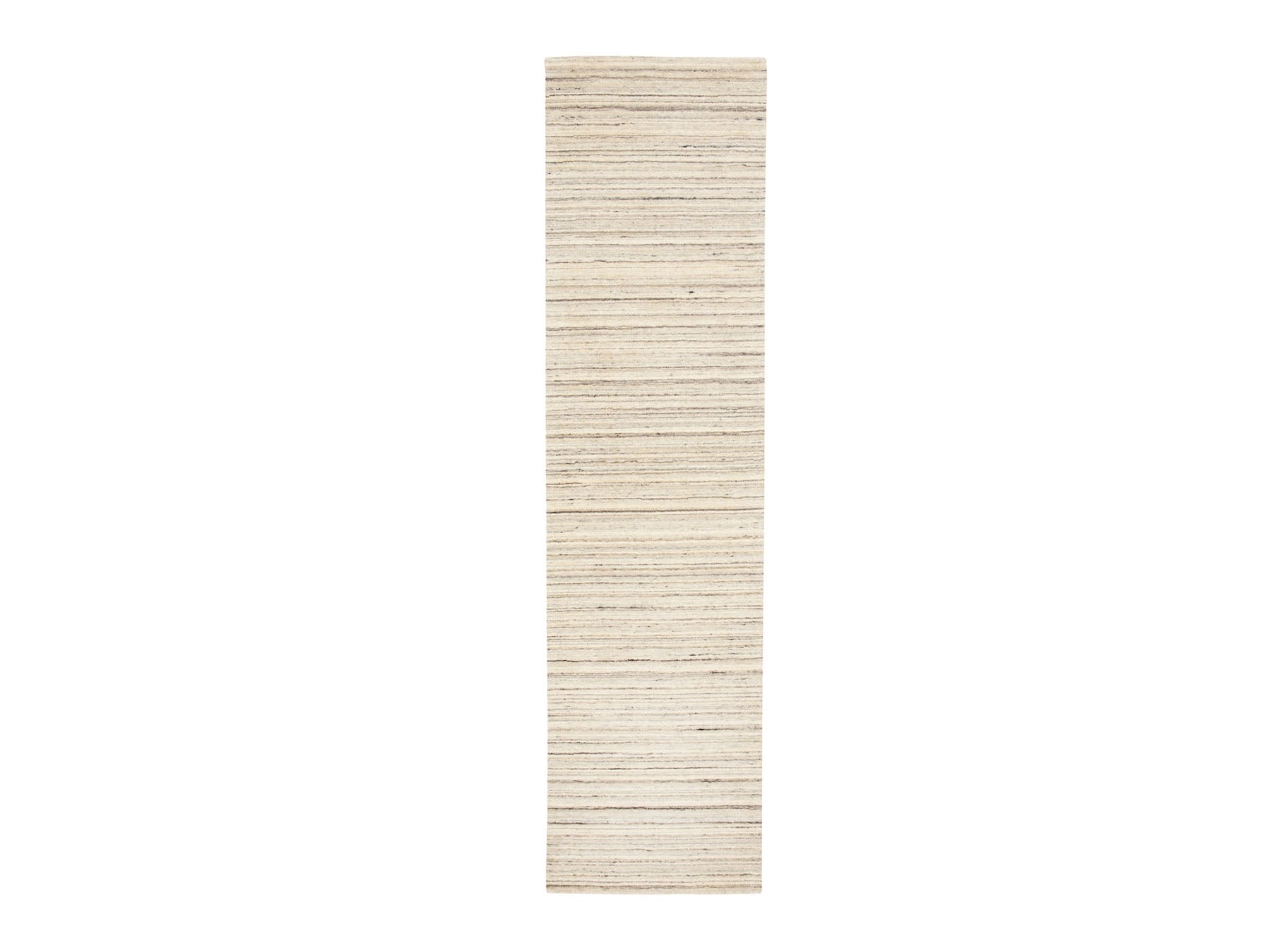 Beige 2'6" x 9'8" Hand Loomed Handloom Wool Rug - Sku: O058358