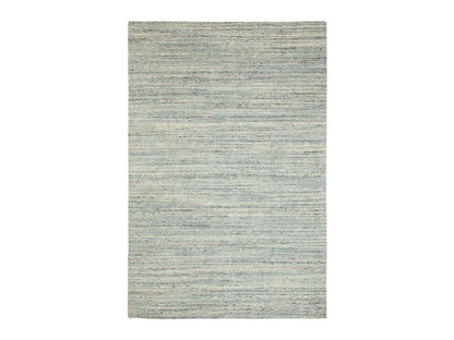 Green 6'0" x 9'0" Modern / Contemporary Handloom Wool Rug - Sku: O058391