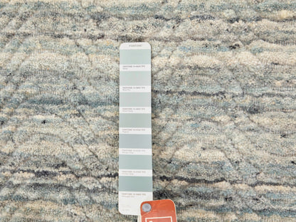 Green 6'0" x 9'0" Modern / Contemporary Handloom Wool Rug - Sku: O058391