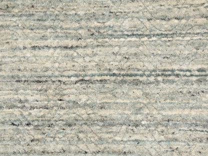 Green 6'0" x 9'0" Modern / Contemporary Handloom Wool Rug - Sku: O058391