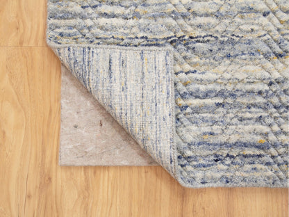 Grey 3'0" x 5'0" Modern / Contemporary Handloom Wool Rug - Sku: O058395
