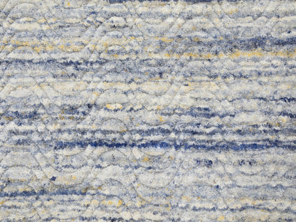 Grey 3'0" x 5'0" Modern / Contemporary Handloom Wool Rug - Sku: O058395