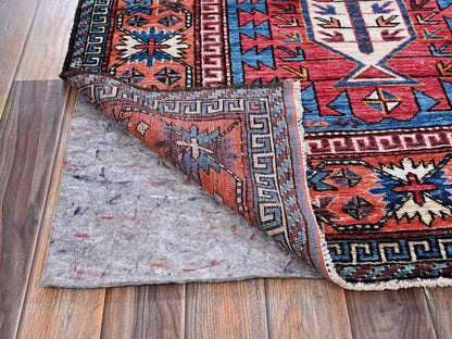 Blue 6'0" x 7'8" Kazak Hand knotted Wool Rug - Sku: O0583