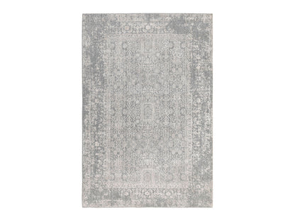 Grey 5'10" x 9'1" Modern / Contemporary Handloom Wool/Silk Rug - Sku: O058409