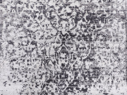 Grey 3'0" x 5'1" Transitional Hand knotted Wool/Silk Rug - Sku: O058416
