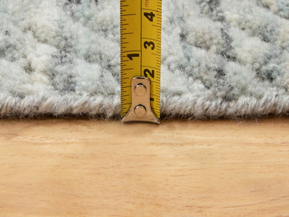 Modern / Contemporary hand-knotted wool runner in Green, 2'6" x 7'10" — SKU O058422 (view 7)