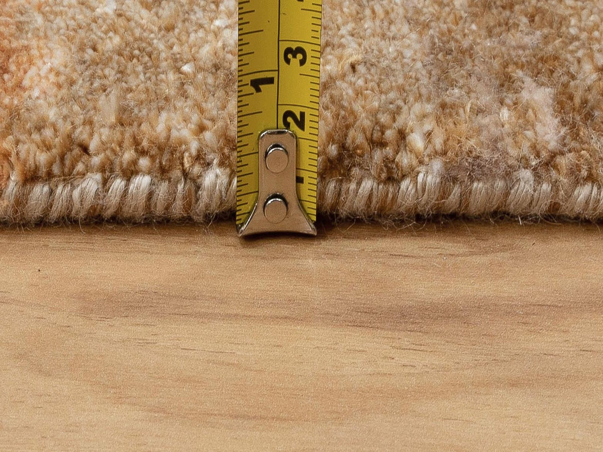 Modern / Contemporary hand-knotted wool/silk rug in Brown, 3' x 5' — SKU O058462 (view 7)