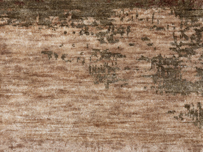 Modern / Contemporary hand-knotted wool/silk rug in Brown, 3' x 5' — SKU O058467 (view 5)