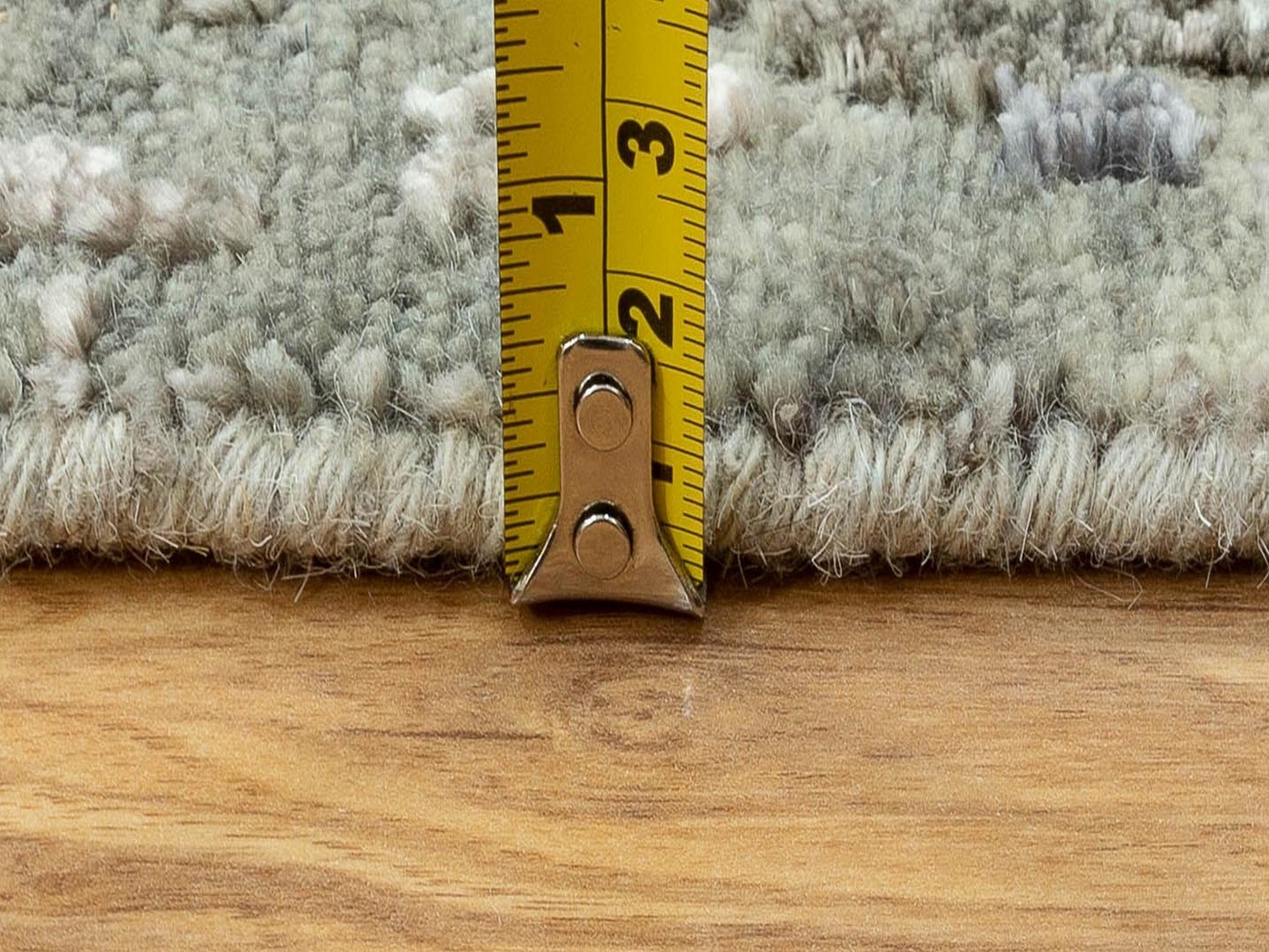 Modern / Contemporary hand-knotted wool/silk runner in Beige, 2'5" x 7'9" — SKU O058489 (view 7)