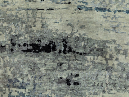 Beige 2'0" x 2'10" Modern and Contemporary Hand knotted Wool/Silk Rug - Sku: O058504