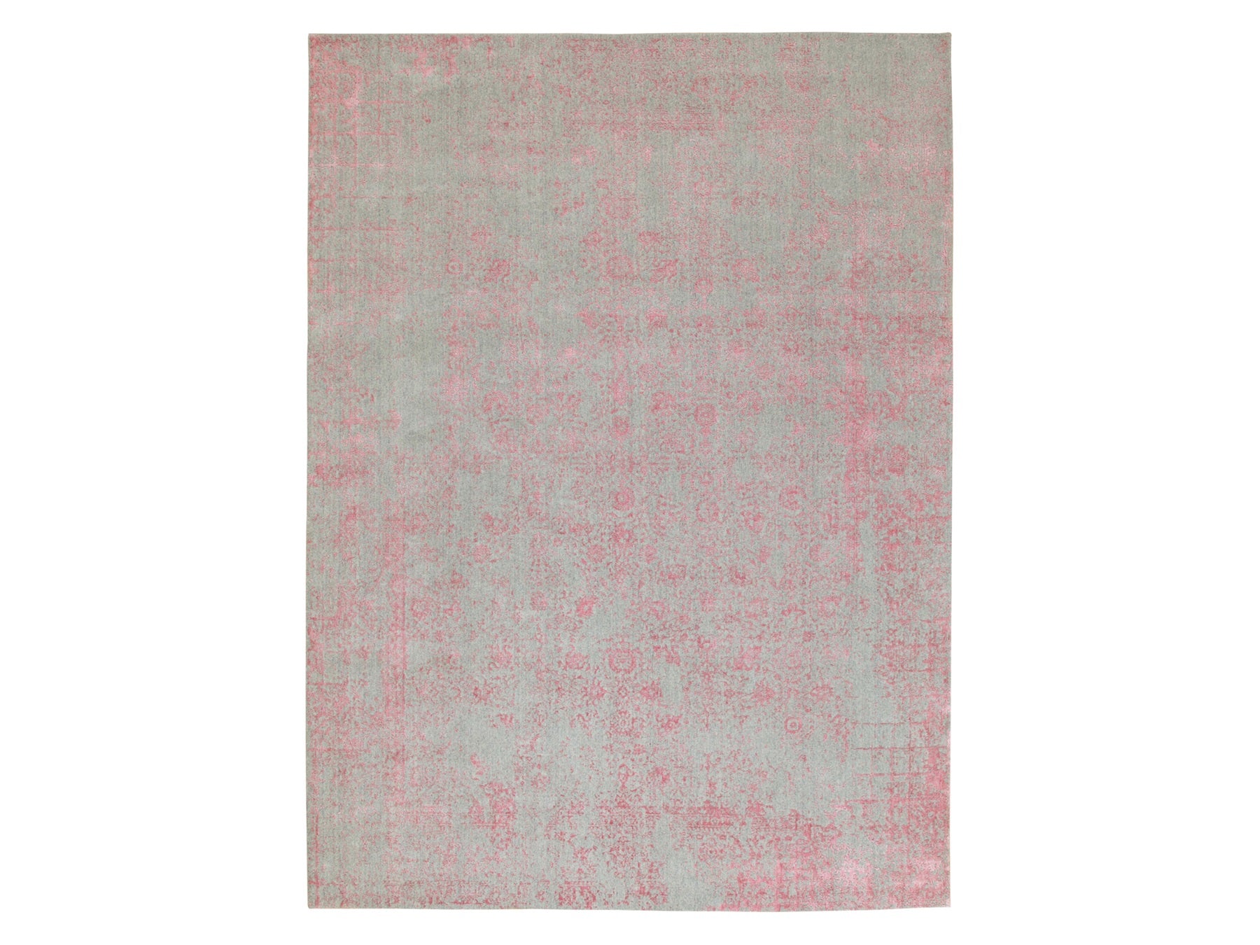 Hand-Loomed hand-knotted wool/art silk rug in Pink, 10' x 14'1" — SKU O058581