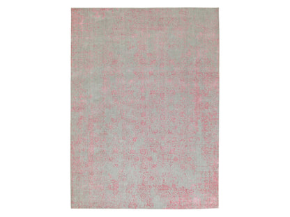 Pink 10'0" x 14'1" Hand Loomed Handloom Wool/Silk Rug - Sku: O058581