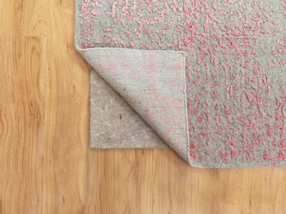 Pink 10'0" x 14'1" Hand Loomed Handloom Wool/Silk Rug - Sku: O058581