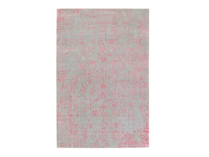 Pink 6'0" x 9'0" Hand Loomed Handloom Wool/Silk Rug - Sku: O058599