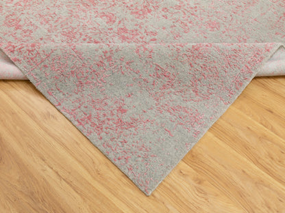 Pink 6'0" x 9'0" Hand Loomed Handloom Wool/Silk Rug - Sku: O058599