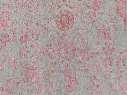 Pink 6'0" x 9'0" Hand Loomed Handloom Wool/Silk Rug - Sku: O058599