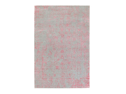 Pink 6'0" x 9'0" Hand Loomed Handloom Wool/Silk Rug - Sku: O058600